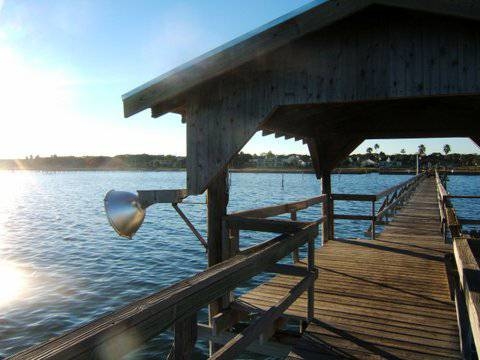 Pier with light